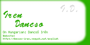 iren dancso business card