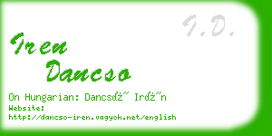 iren dancso business card